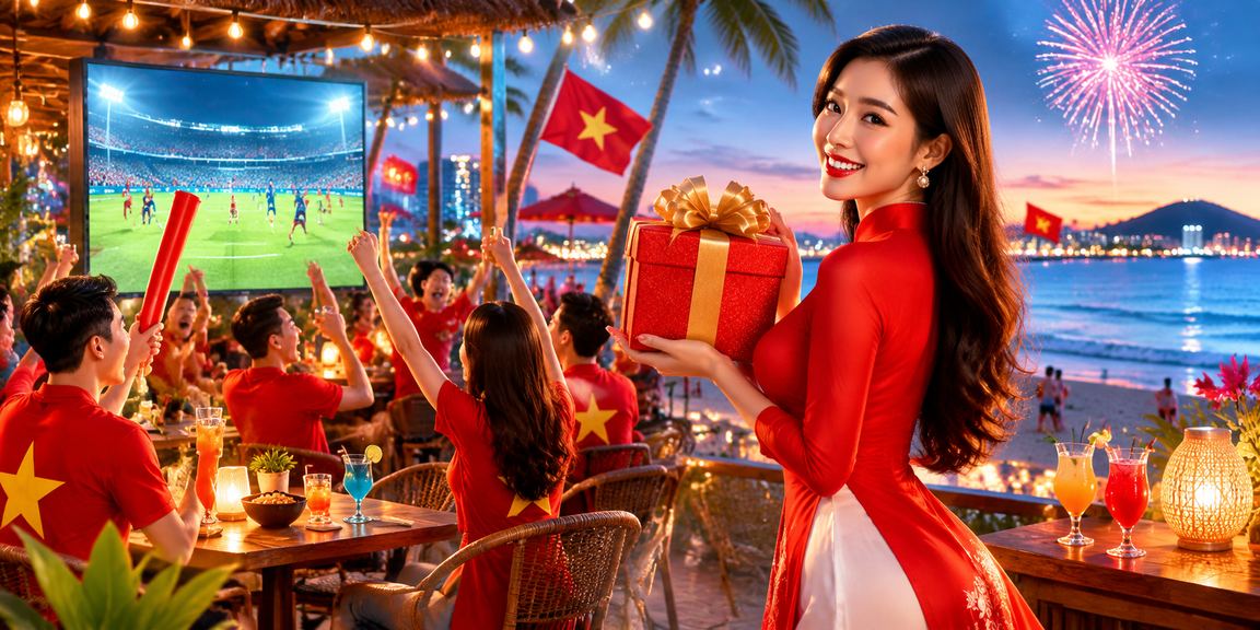 Thiếu nữ mặc áo dài tại Vũng Tàu trải nghiệm casino trực tuyến trong không gian biển đẹp